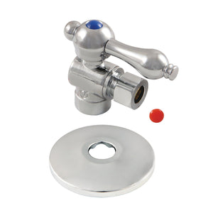 1/2-Inch Sweat x 3/8-Inch OD Comp Quarter-Turn Angle Stop Valve with Flange