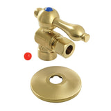 1/2-Inch Sweat x 3/8-Inch O.D. Comp Quarter-Turn Angle Shut-Off Valve with Flange