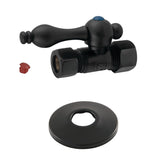 5/8-Inch OD Comp x 1/2-Inch OD Comp Quarter-Turn Straight Stop Valve with Flange