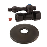 5/8-Inch OD Comp x 1/2-Inch OD Comp Quarter-Turn Straight Stop Valve with Flange