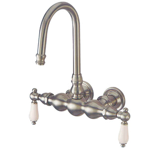 Vintage Two-Handle 2-Hole Tub Wall Mount Clawfoot Tub Faucet