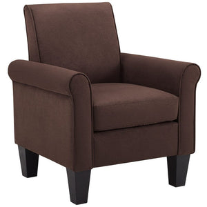 Angelo Chocolate Microfiber Fabric Armchair