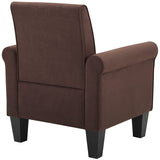 Angelo Chocolate Microfiber Fabric Armchair