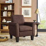 Angelo Chocolate Microfiber Fabric Armchair