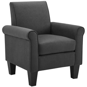 Angelo Dark Gray Microfiber Fabric Armchair