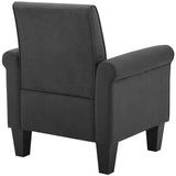 Angelo Dark Gray Microfiber Fabric Armchair