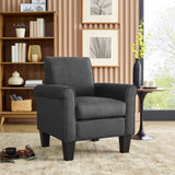 Angelo Dark Gray Microfiber Fabric Armchair