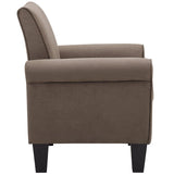 Angelo Light Brown Microfiber Fabric Armchair