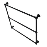 Maximilien 36-Inch x 32-Inch Brass Wall Mount 3-Tier Towel Rack