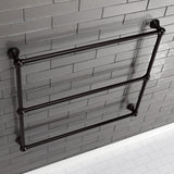 Maximilien 36-Inch x 32-Inch Brass Wall Mount 3-Tier Towel Rack