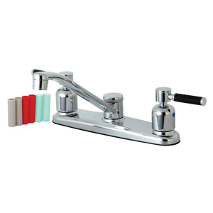 Kaiser Two-Handle 2-Hole Deck Mount 8" Centerset Kitchen Faucet