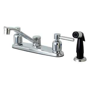 Concord Two-Handle 4-Hole 8" Centerset Kitchen Faucet with Side Sprayer