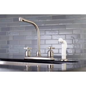 Millennium Two-Handle 4-Hole 8" Centerset Kitchen Faucet with Side Sprayer