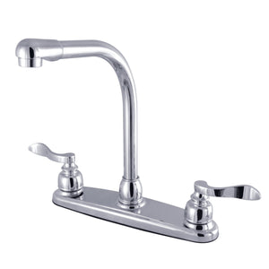 NuWave French Two-Handle 4-Hole 8" Centerset Kitchen Faucet with Side Sprayer