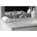 Concord Two-Handle 3-Hole Deck Mount Widespread Bathroom Faucet with Retail Pop-Up Drain