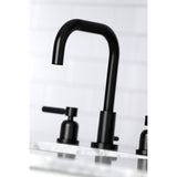 Kaiser Two-Handle 3-Hole Deck Mount Widespread Bathroom Faucet with Brass Pop-Up Drain