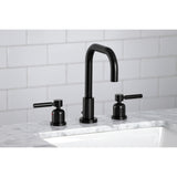 Concord Two-Handle 3-Hole Deck Mount Widespread Bathroom Faucet with Brass Pop-Up Drain