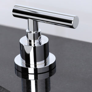 Manhattan Two-Handle 3-Hole Deck Mount Widespread Bathroom Faucet with Brass Pop-Up Drain