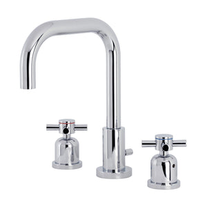 Concord Two-Handle 3-Hole Deck Mount Widespread Bathroom Faucet with Brass Pop-Up Drain