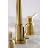 Concord Two-Handle 3-Hole Deck Mount Widespread Bathroom Faucet with Brass Pop-Up Drain