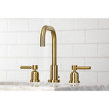 Concord Two-Handle 3-Hole Deck Mount Widespread Bathroom Faucet with Brass Pop-Up Drain