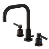 Concord Two-Handle 3-Hole Deck Mount Widespread Bathroom Faucet with Brass Pop-Up Drain