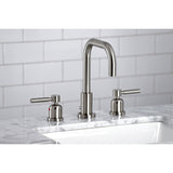 Concord Two-Handle 3-Hole Deck Mount Widespread Bathroom Faucet with Brass Pop-Up Drain