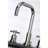 Concord Two-Handle 3-Hole Deck Mount Widespread Bathroom Faucet with Brass Pop-Up Drain