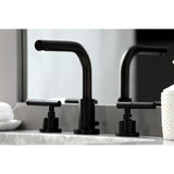 Kaiser Two-Handle 3-Hole Deck Mount Widespread Bathroom Faucet with Brass Pop-Up Drain