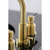 Kaiser Two-Handle 3-Hole Deck Mount Widespread Bathroom Faucet with Brass Pop-Up Drain