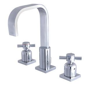 Concord Two-Handle 3-Hole Deck Mount Widespread Bathroom Faucet with Retail Pop-Up Drain