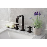 Concord Two-Handle 3-Hole Deck Mount Widespread Bathroom Faucet with Retail Pop-Up Drain