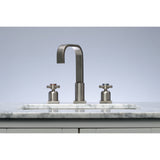 Concord Two-Handle 3-Hole Deck Mount Widespread Bathroom Faucet with Retail Pop-Up Drain