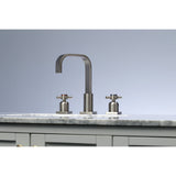 Concord Two-Handle 3-Hole Deck Mount Widespread Bathroom Faucet with Retail Pop-Up Drain