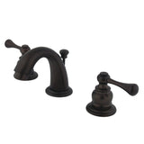 Vintage Two-Handle 3-Hole Deck Mount Widespread Bathroom Faucet with Retail Pop-Up Drain