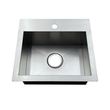 Uptowne 19-Inch Single Bowl Dual Mount Kitchen Sink