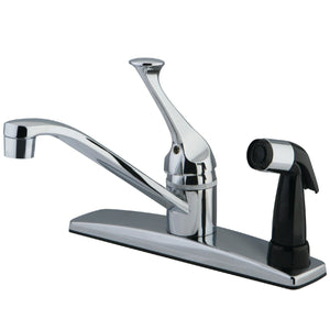 One-Handle 3-Hole 8" Centerset Kitchen Faucet with Side Sprayer