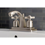 Millennium Double-Handle 3-Hole Deck Mount 4-Inch Centerset Bathroom Faucet with Pop-Up Drain