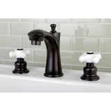 Victorian Two-Handle 3-Hole Deck Mount Widespread Bathroom Faucet with Retail Pop-Up Drain