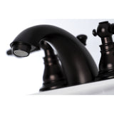 Duchess Two-Handle 3-Hole Deck Mount Mini-Widespread Bathroom Faucet with Plastic Pop-Up