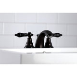 Duchess Two-Handle 3-Hole Deck Mount Mini-Widespread Bathroom Faucet with Plastic Pop-Up