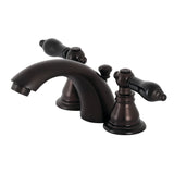 Duchess Two-Handle 3-Hole Deck Mount Mini-Widespread Bathroom Faucet with Plastic Pop-Up