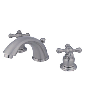 Victorian Two-Handle 3-Hole Deck Mount Widespread Bathroom Faucet with Retail Pop-Up Drain