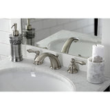 Victorian Two-Handle 3-Hole Deck Mount Widespread Bathroom Faucet with Brass Pop-Up Drain