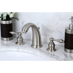 Victorian Two-Handle 3-Hole Deck Mount Widespread Bathroom Faucet with Brass Pop-Up Drain