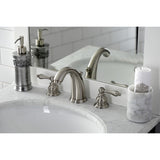 Victorian Two-Handle 3-Hole Deck Mount Widespread Bathroom Faucet with Brass Pop-Up Drain