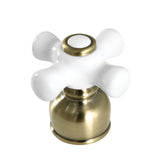 Porcelain Cross Handle, Diverter for Tub and Shower Faucet