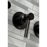 Kaiser Three-Handle 5-Hole Wall Mount Tub and Shower Faucet