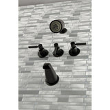 Kaiser Three-Handle 5-Hole Wall Mount Tub and Shower Faucet