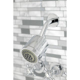 Metropolitan Three-Handle 5-Hole Wall Mount Tub and Shower Faucet